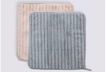 Set 2 Paños 30x30 Microfibra Absorventes ATMOSPHERA Beige-Gris 2