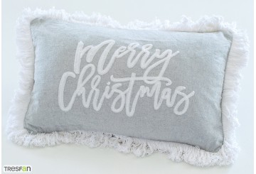 Funda Cojín 30x50 Navidad MC Merry Christmas Flecos 24-430