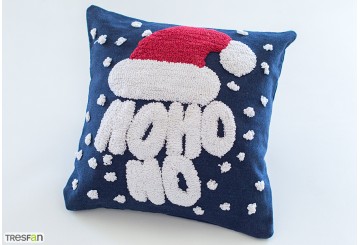 Funda Cojín 45x45 Navidad MC Ho Ho Ho Gorro 24-432
