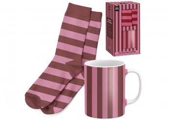 Set Regalo Taza + Calcetines Coquette D'CASA Rayas 27761219