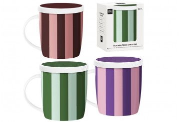 Taza para Tisana con Filtro 350ML D'CASA Rayas 27761221