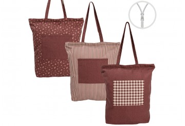 Bolsa Algodón Cremallera y Bolsillo 38x40 D'CASA Corinto 2827650