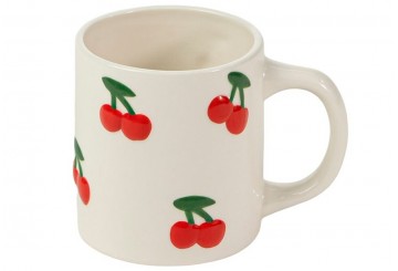 Taza Mug Coquette Cerámica D'CASA Cerezas 2836706