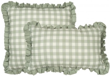 Cojín Lleno Algodón 45x45 - 30x50 D'CASA Vichy verde Blossom