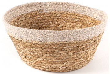 Cesta Redonda 30x30 D'CASA Bicolor Natural 287390
