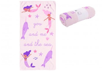 Toalla Playa Infantil 70x140 D'CASA Sirenas 3067321