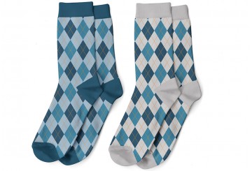 Par de Calcetines Talla 42-47 D'CASA Rombos 3067384