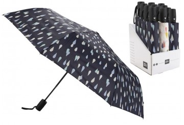 Paraguas Plegable D'CASA Automático 2Modelos Gotas Surti. 308027