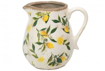 Jarrón de Cerámica Forma Jarra D'CASA Limones 308850