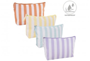 Neceser Cremallera Impermeable 27x17cm D'CASA Rayas 3098138