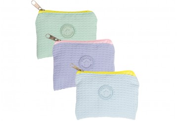 Monedero Neceser Algodón 12x8 D'CASA Waffle Colores 3098443