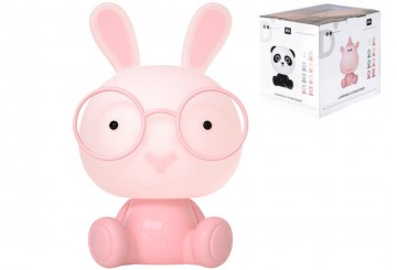 Lámpara Quitamiedo XL 8 Funciones D'CASA Conejo Rosa 312708