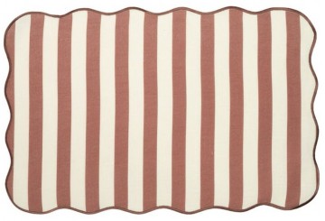 Mantel Individual 30x45 D'CASA Ondas Rayas Bicolor terra 312930