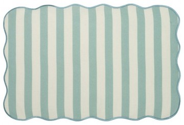 Mantel Individual 30x45 D'CASA Ondas Rayas Bicolor agua 312931