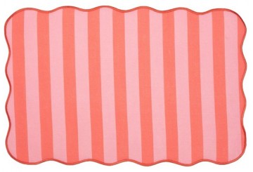 Mantel Individual 30x45 D'CASA Ondas Rayas Bicolor rosa 312934