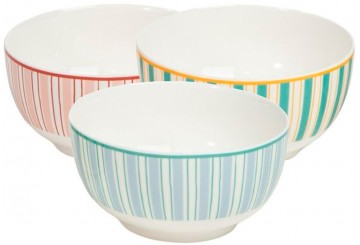 Cuenco Bol Cerámica 48cl D'CASA Frutas Rayas 314518