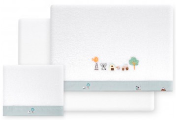 INTERBABY Sábana Coralina Granja Koala blc/verde - Mini