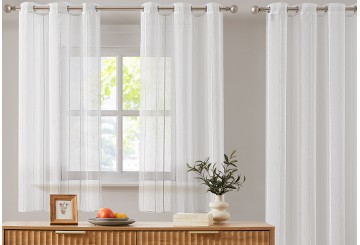 Cortina Confeccionada Visillo Cocina IMPRONTA Rayas Verticales