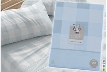 J.Sábana Estampada BURRITO BLANCO Claro de Luna 543-01 azul
