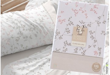 J.Sábana Estampada BURRITO BLANCO Claro de Luna 548-08 greige