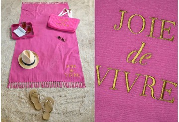Toalla Fouta 90x180 Polycoton STOF Joie de Vivre fucsía 625001