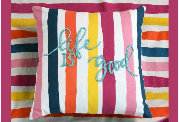 Cojín Lleno 40x40 Algodón STOF Life is Good multicolor 625005