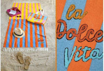 Toalla Fouta 90x180 Polycoton STOF La Dolce Vita naranja 625006