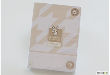 J.Sábana Estampada BURRITO BLANCO ALGODÓN 631-08 Trigo