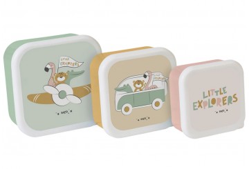 Set 3 Cajitas Almuerzo SARO Little Explorers 70013