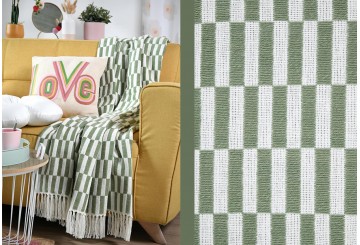 Plaid Multiuso 125x150 Algodón STOF SweetLove verde 701001