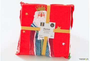 Manta Plaid Sedalina 130x160 IDEAL TEXTIL Reyes Magos 7621