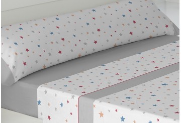 Juego Sábana 30/27 Estampada GAMBERRITOS KIDS Stars 7638 gris