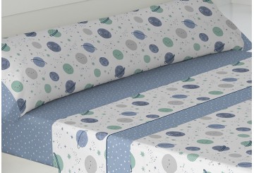 Juego Sábana 30/27 Estampada GAMBERRITOS KIDS Planet 7642 azul