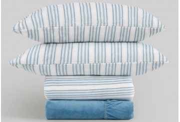 FLASH Sábana Coralina 220gr DON ALGODON Doble Cara Adriel azul