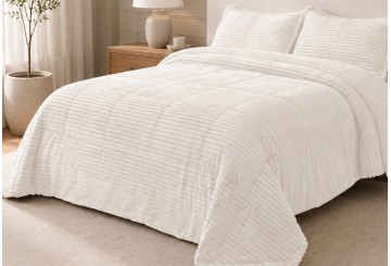Edredón Comforter Sedalina/Sherpa DN Borreguito Alice marfil