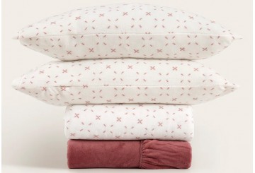 FLASH Sábana Coralina 220gr DON ALGODON Doble Cara Amara maquill