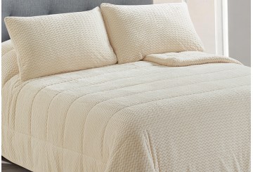 Edredón Conforter Sedalina Jacquard+Sherpa KARAMELO Ania crudo