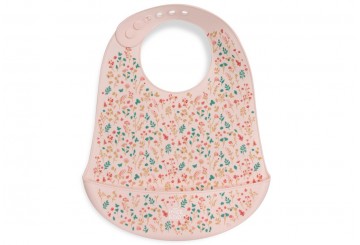 Babero Estampado Silicona con Bolsillo INTERBABY Flores Petalos