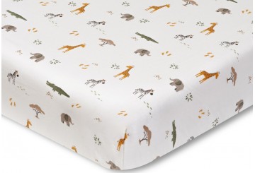 Bajera Coche / Carro INTERBABY Estampada Algodón Jirafa Savanna