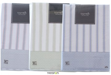 J.Sábana 30/27 Estampada BAMBÙ Baku Azul-Verde-Gris