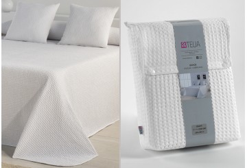 Colcha Jacquard Algodón ES-TELIA Banús blanco
