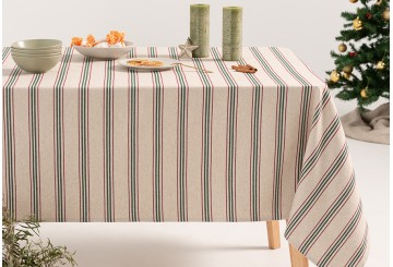 Mantel Estampado Jacquard GAMUSI Algodón Navidad Lino Bardy