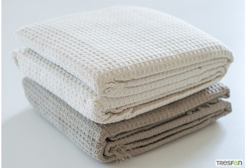 Colcha Foulard Multiusos Algodón TRESFAN Bari crudo-lino