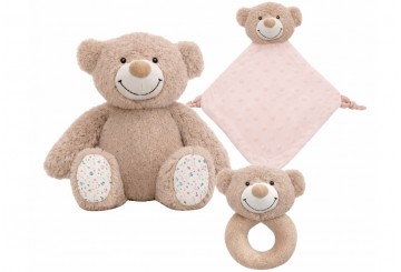 Set Regalo Peluche+Doudou+Sonajero INTERBABY Flores Petalos