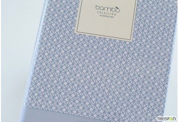 J.Sábana 100% Algodón Estampada 30/27 BAMBÙ Bianco azul