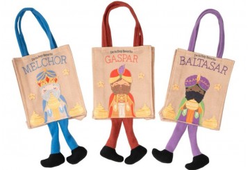 Set 3 Bolsas Caramelos 20cm-Alt. Yute D'CASA Reyes Magos 309287