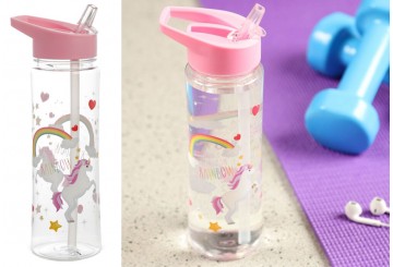 Botella de Agua con Pajita y Asa 550ml PUCKATOR Unicornio Reino 