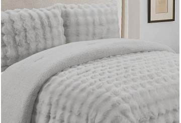 Edredón Conforter Rabbit Reverso Sherpa DN Burbujas gris