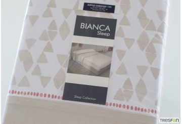 J.Sábana 30/27 Estampada BIANCA Candy beige