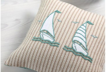 Cojín Lleno Jacquard 45x45 Algodón STOF Barbade Velero